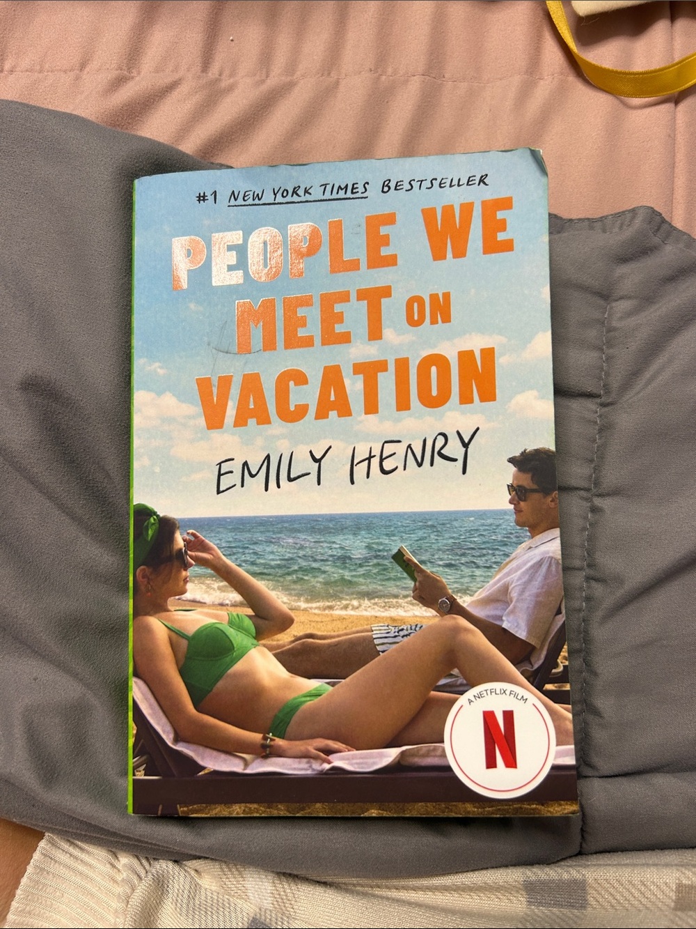 Netflix Beach Cover Book with Orange and Green Accents